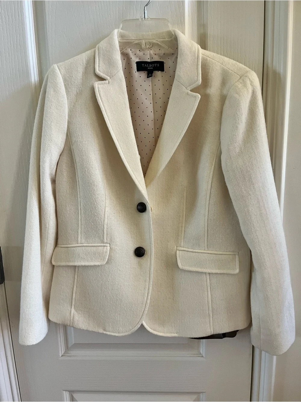 Talbots Winter white blazer, 8P